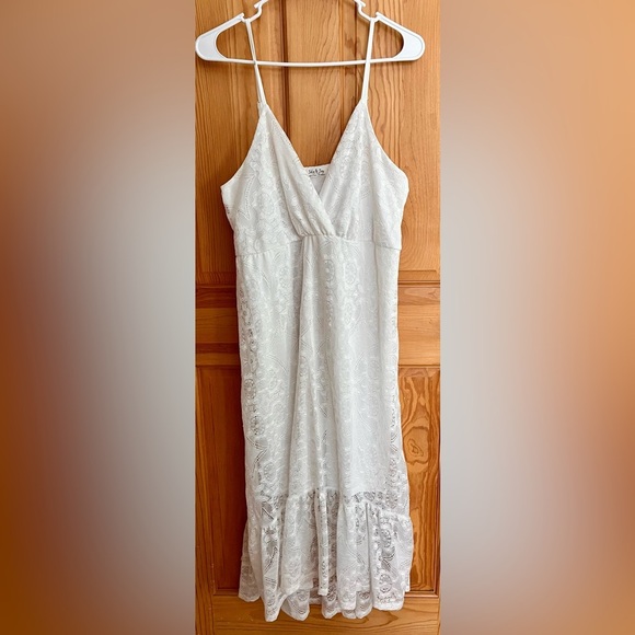 Jolie and Joy by FCT Elegant White Lace Lined XL Dress Coastal Cowgirl Elegant - Picture 3 of 11